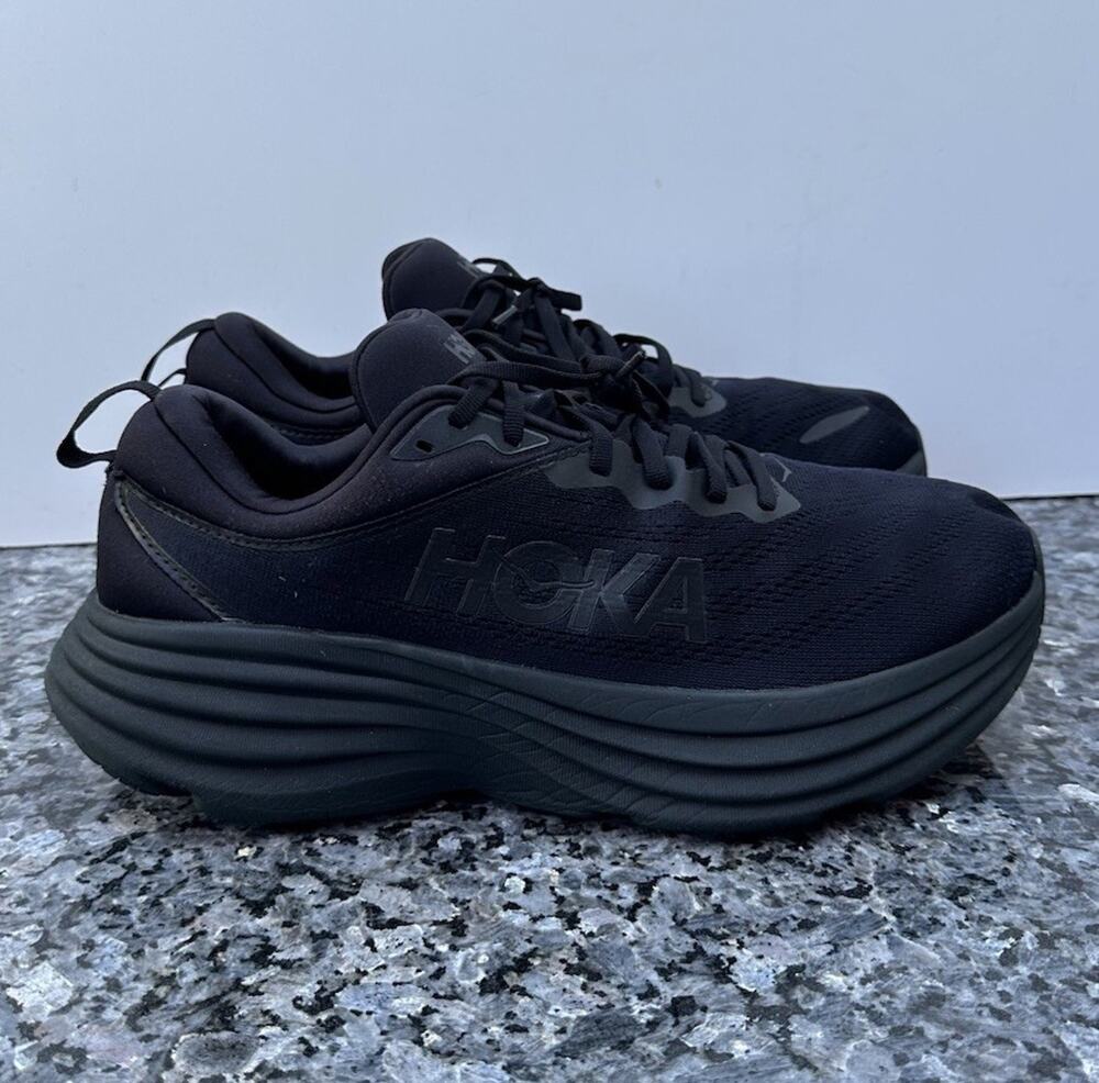 HOKA ONE ONE Bondi 8 4E X-Wide "Triple Black" (1127955-BBLC) Men’s Sz. 11 4E